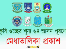 কৃষি গুচ্ছের শূন্য ৬৪ আসন পূরণে মেধাতালিকা প্রকাশ